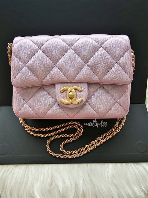 chanel 21k pink iridescent|21k chanel mini bag.